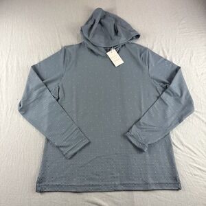 Peter Millar North Star Pine Hoodie Womens M Geometric Golf Sweatshirt Graphite